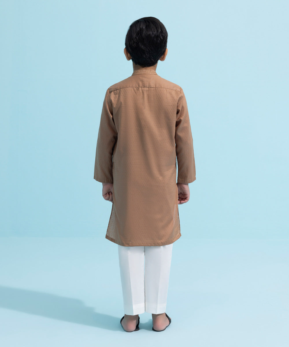 Brown - Boy's Kurta Shalwar