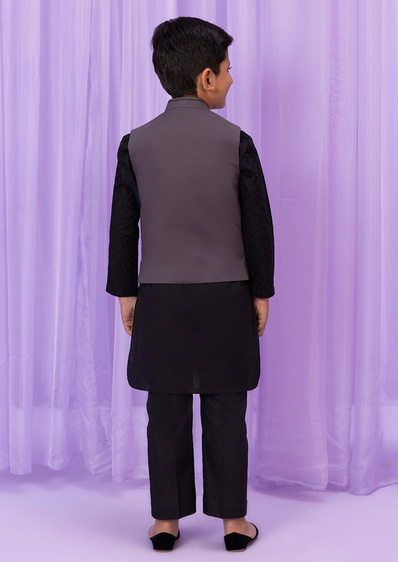 Grey -  Boys Waist Coat