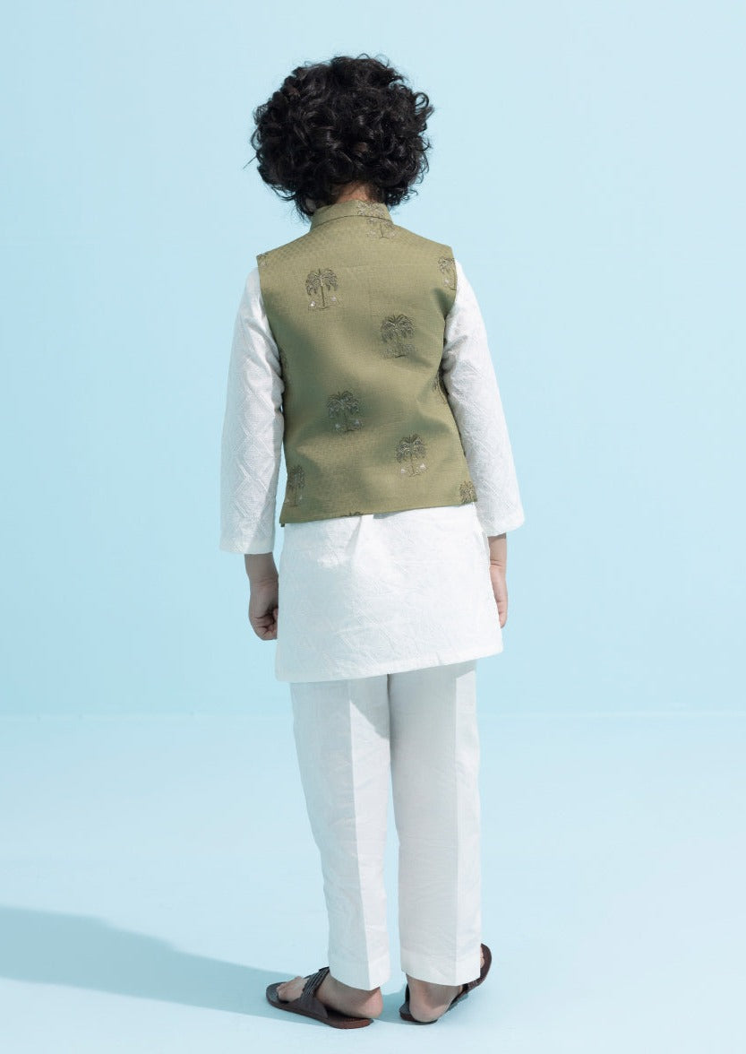 Olive - Boys Waist Coat