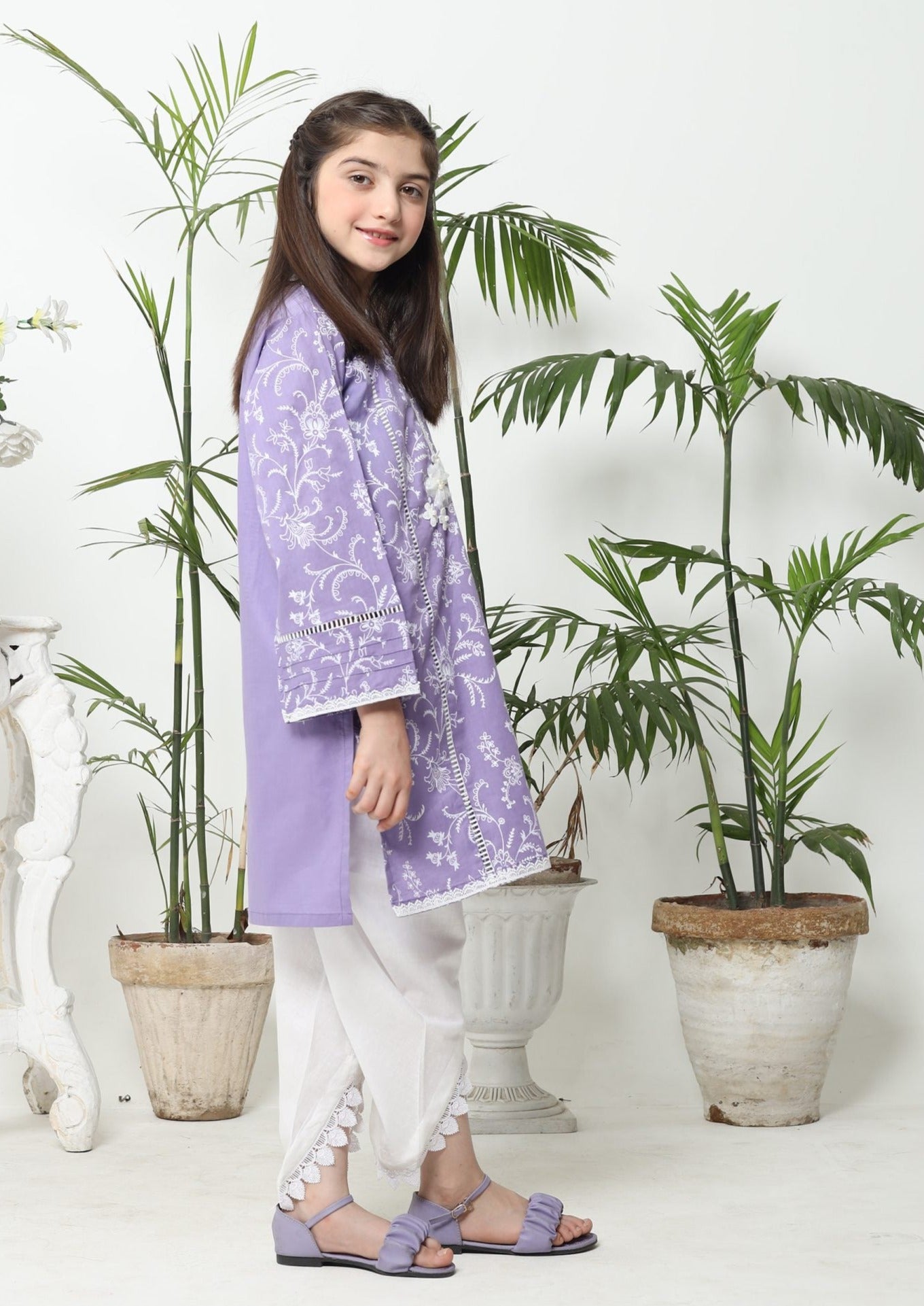 Purple - Girl's Kurta