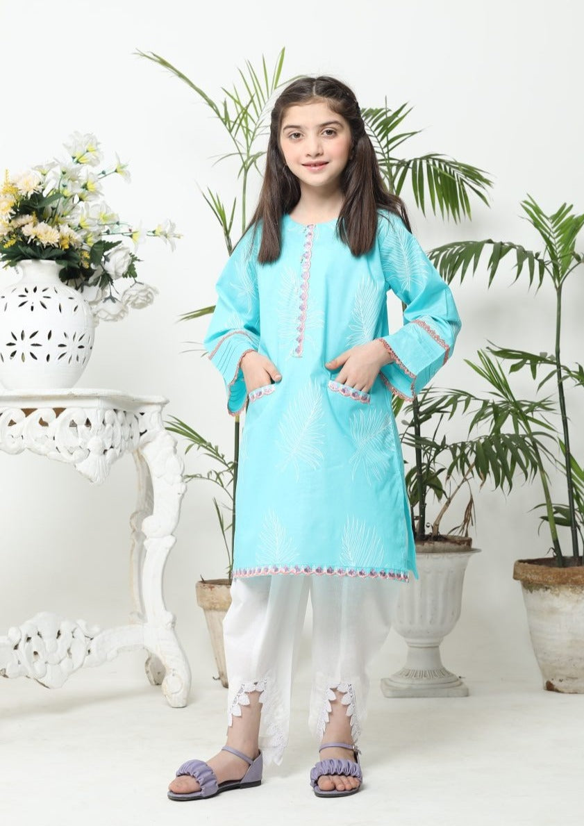 Aqua - Girl's Kurta