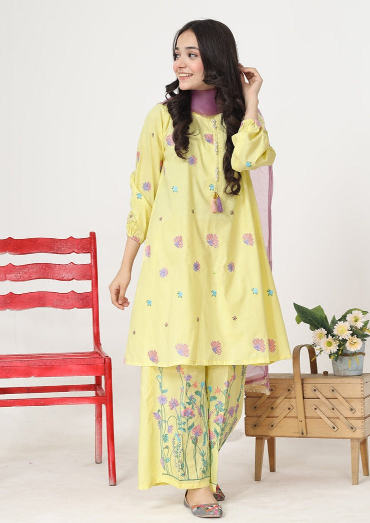 Yellow - Girl's Dress