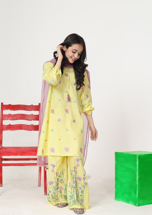 Yellow - Girl's Dress