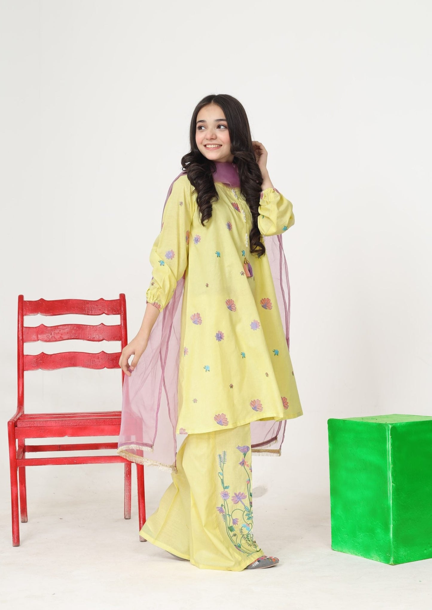 Yellow - Girl's Dress