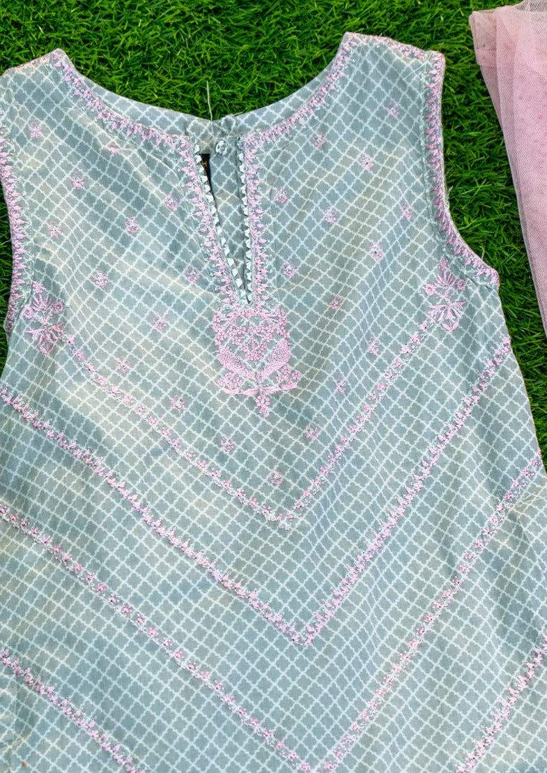Grey & Pink - Infant Girl's Dress