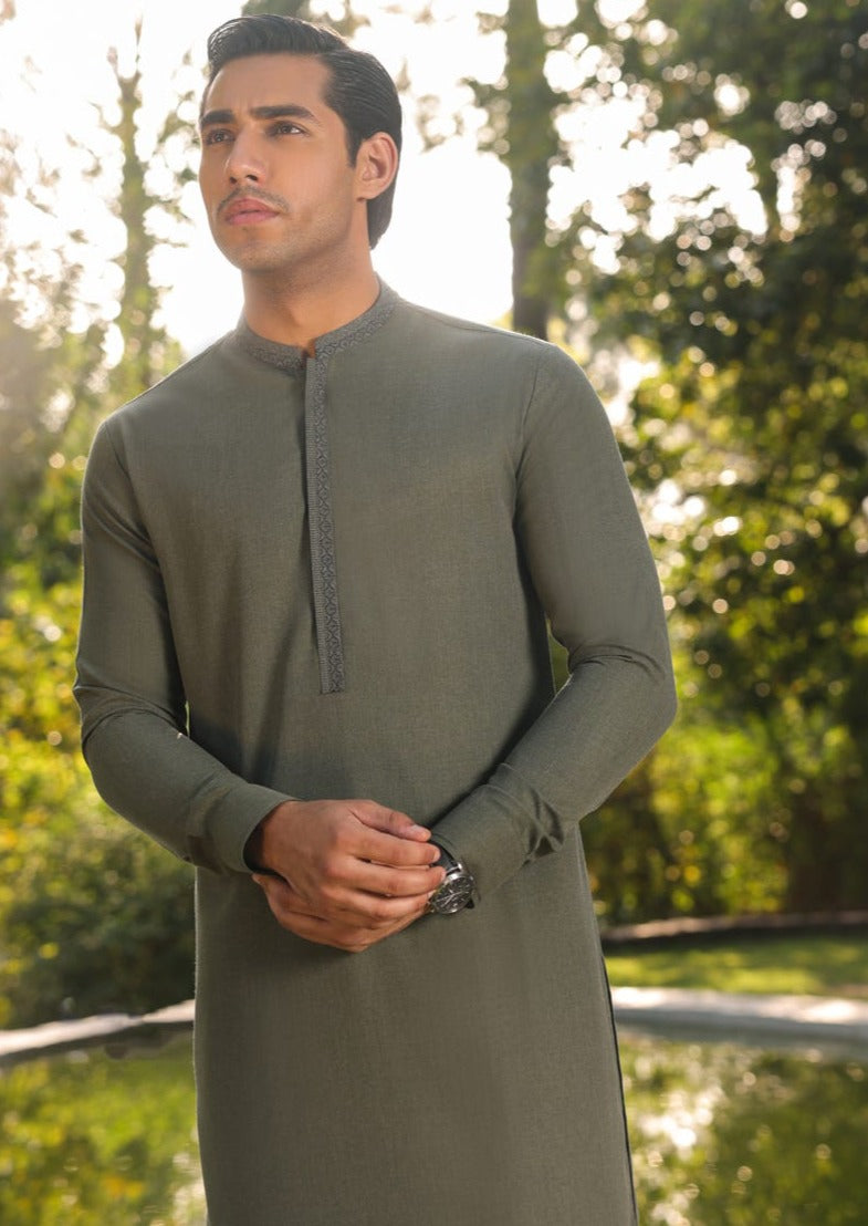 Green - Men's Kameez Shalwar