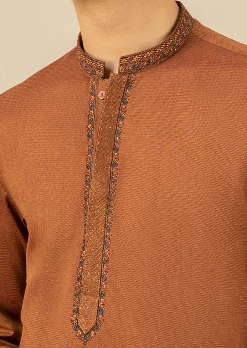 Rust - Teen Boys Kurta
