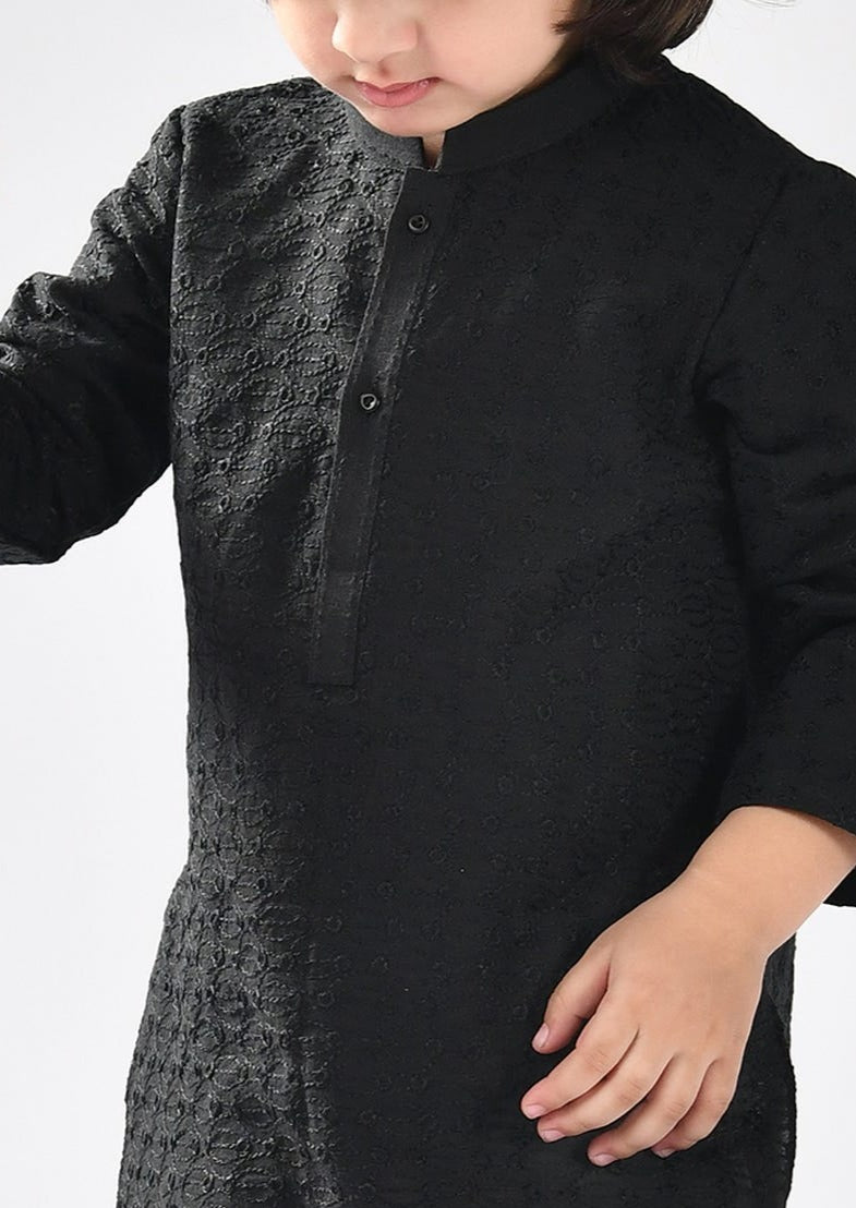 Black - Infant Boy's Kameez & Shalwar