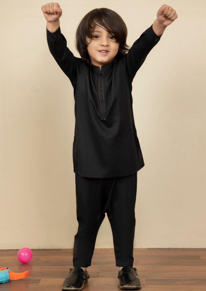 Black - Infant Boy's Kameez & Shalwar