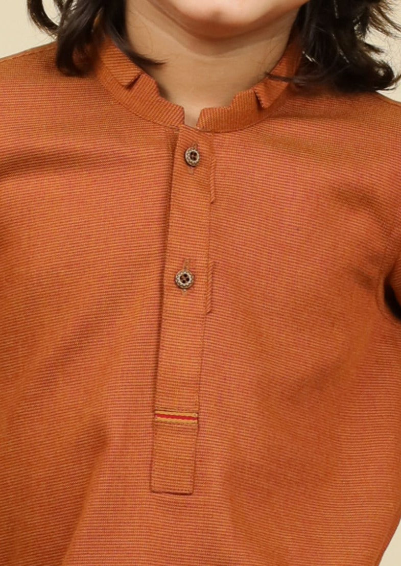 Rust Brown - Infant Boy's Kameez & Shalwar