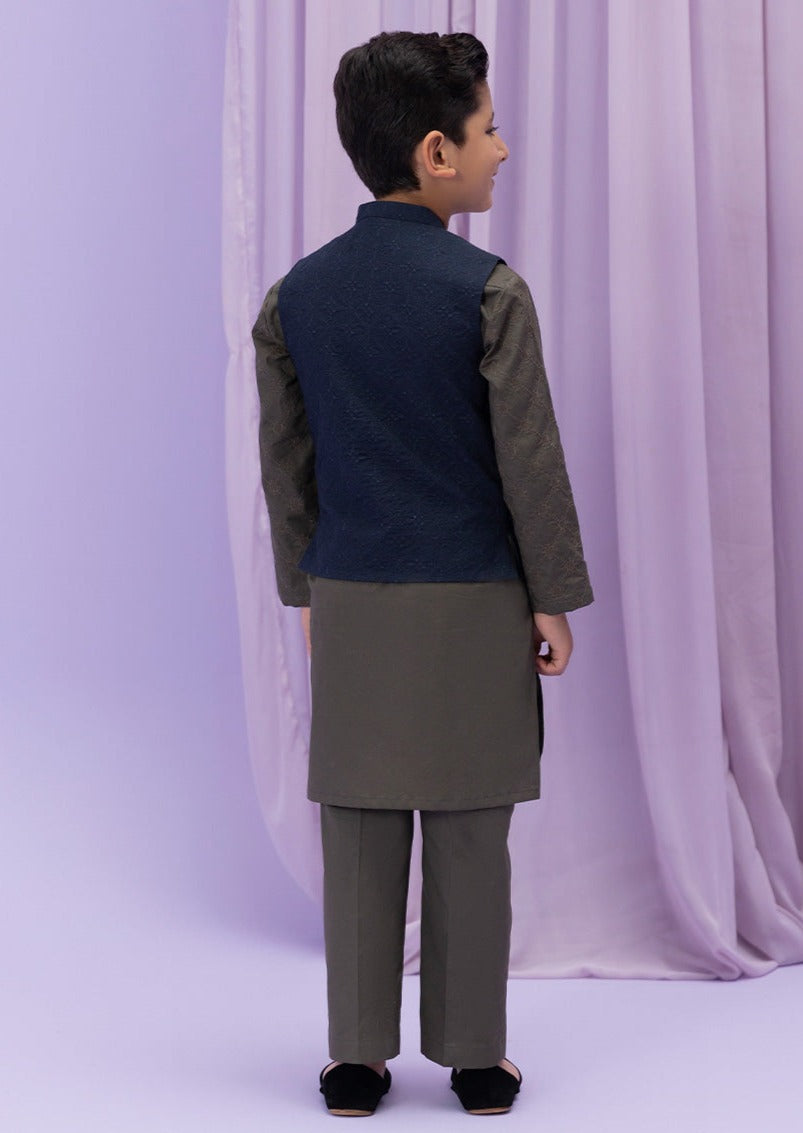 Blue -  Boys Waist Coat