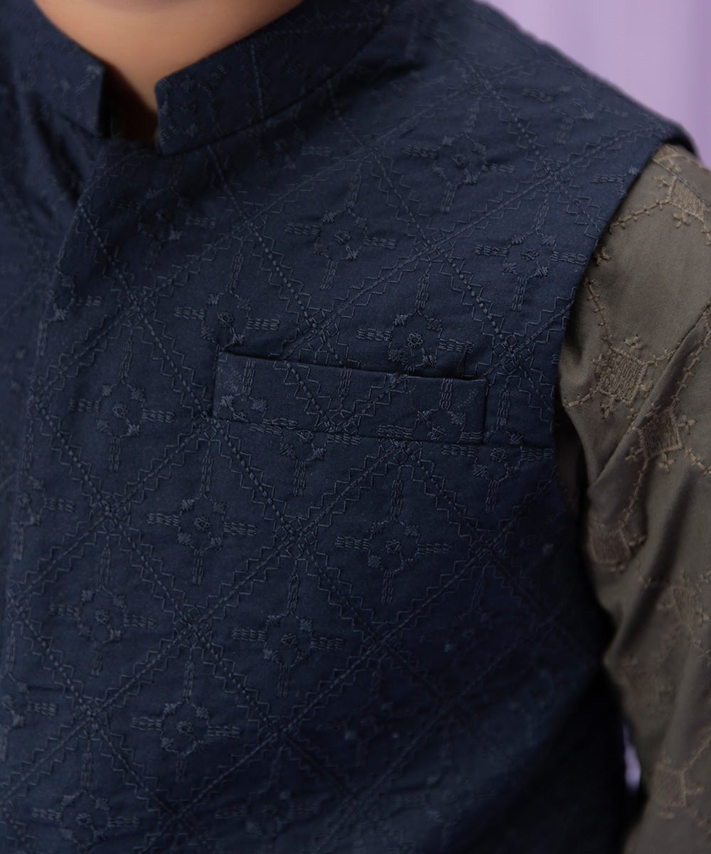 Blue - Boys Waist Coat