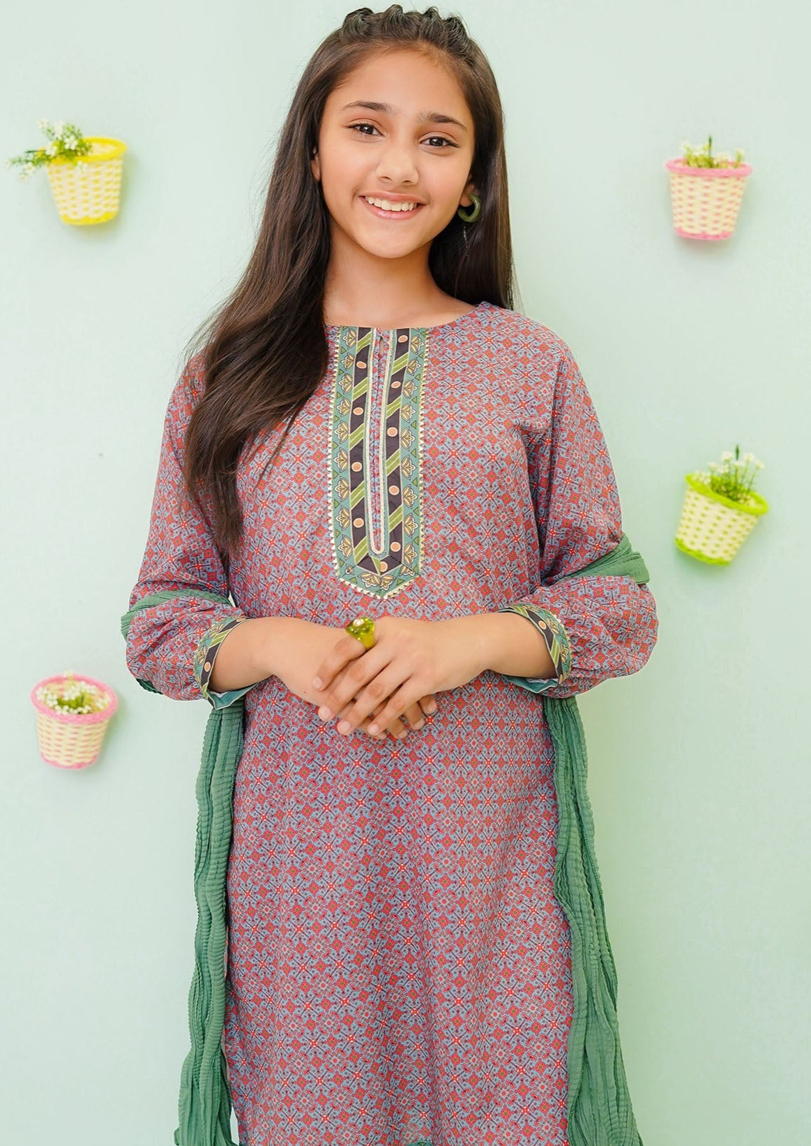 Multi- Girl's Dress
