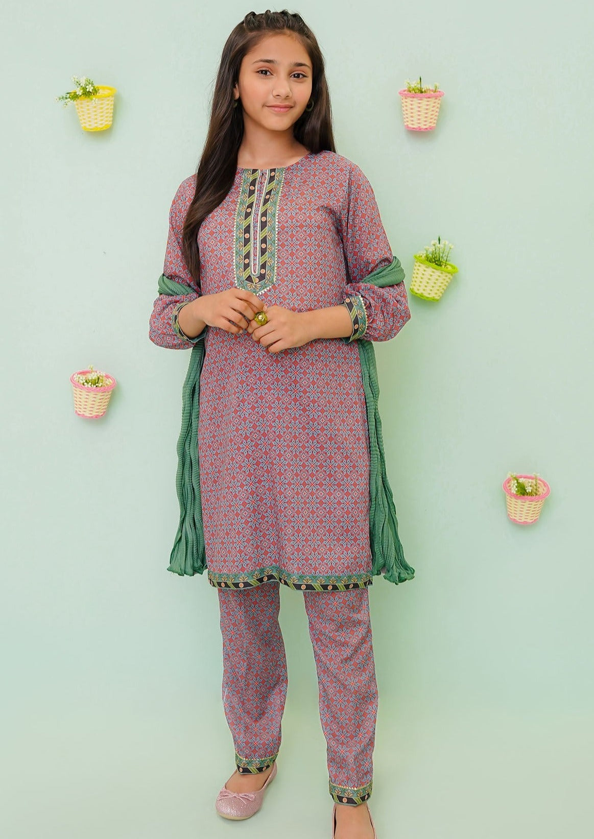 Multi- Girl's Dress