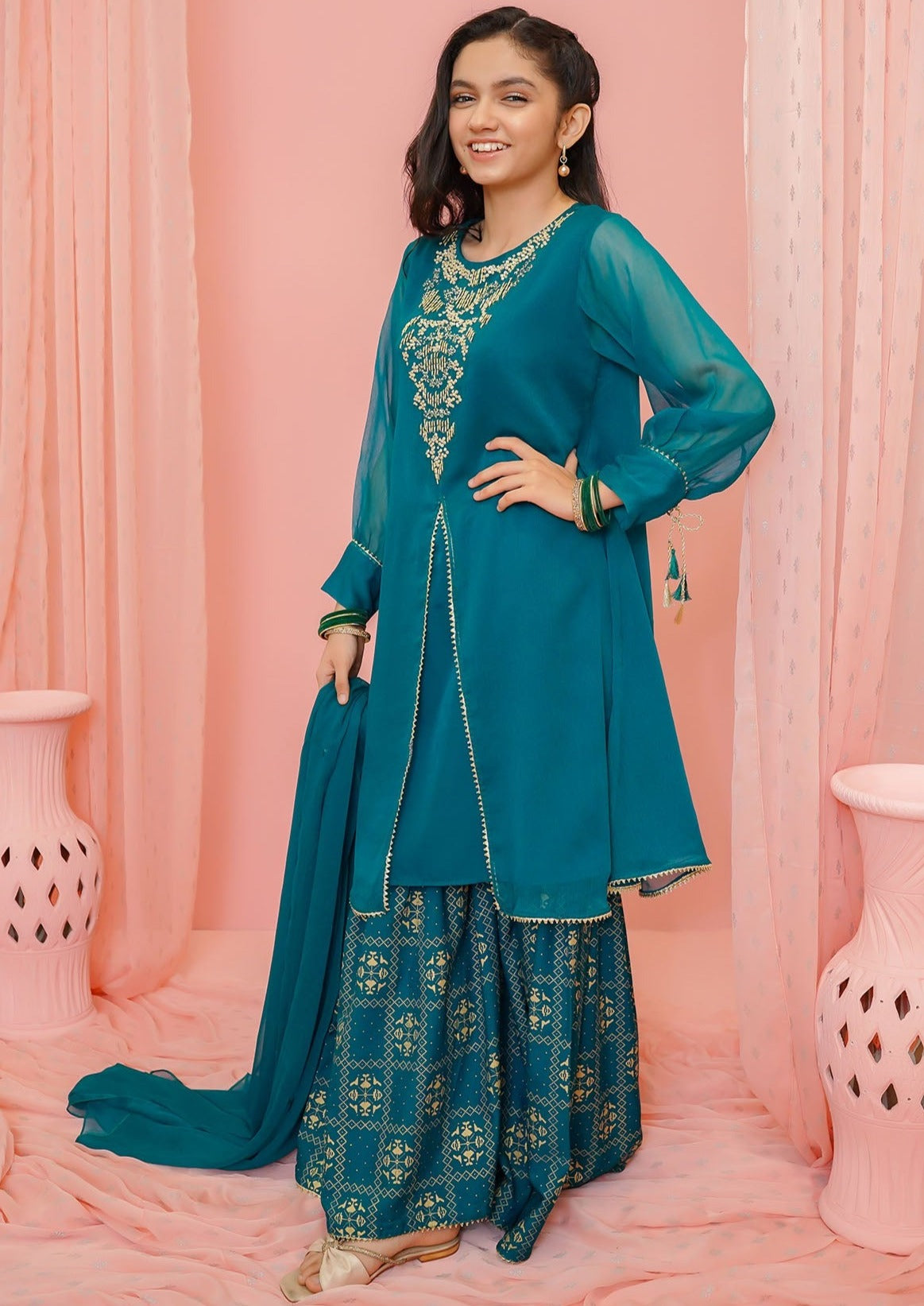 Emerald Green - Girl's Dress