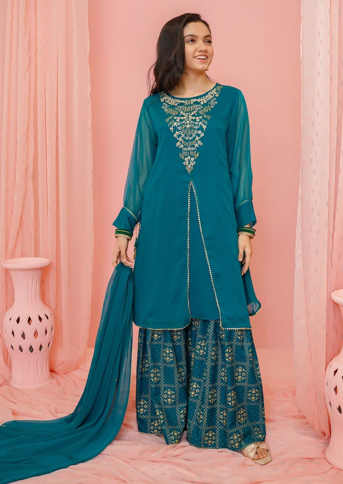 Emerald Green - Girl's Dress