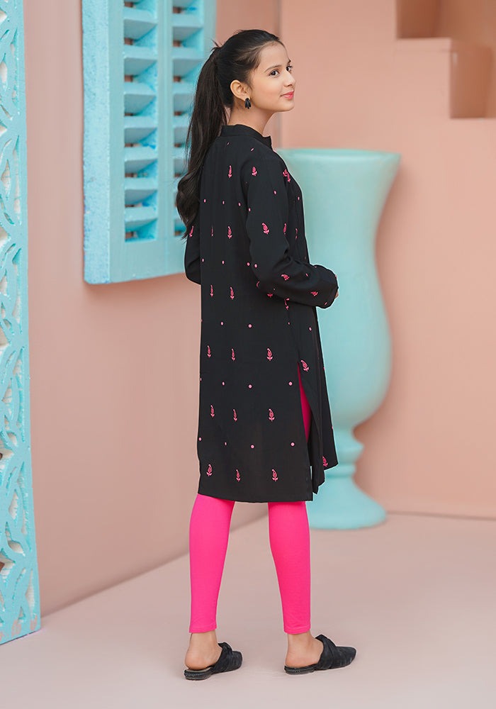 Black - Girl's Kurta