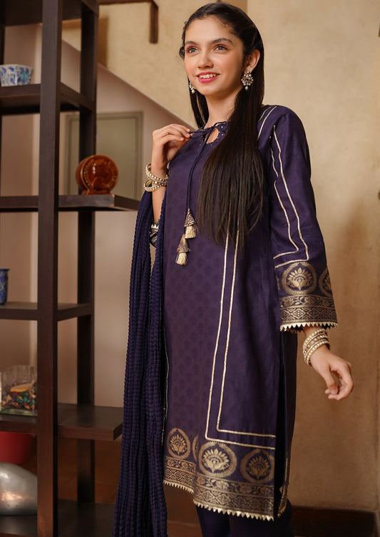 Navy Blue - Girl's Dress