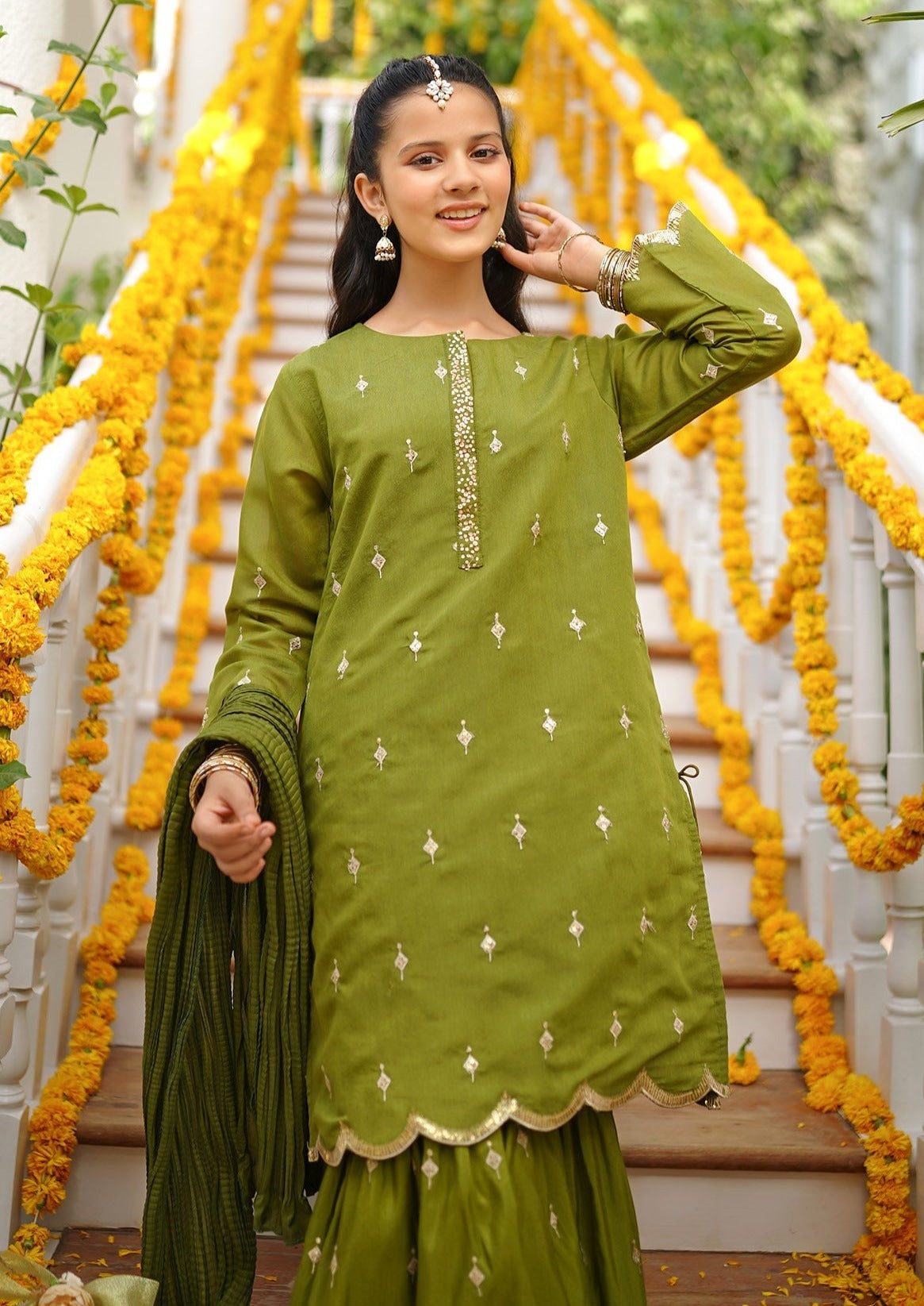 Green - Girl's Dress