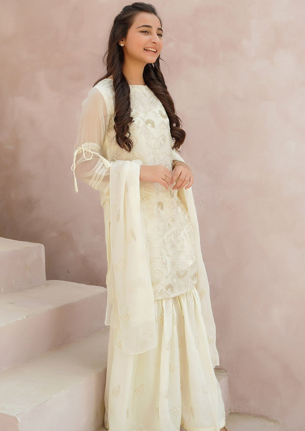 Ivory White - Girl's Dress
