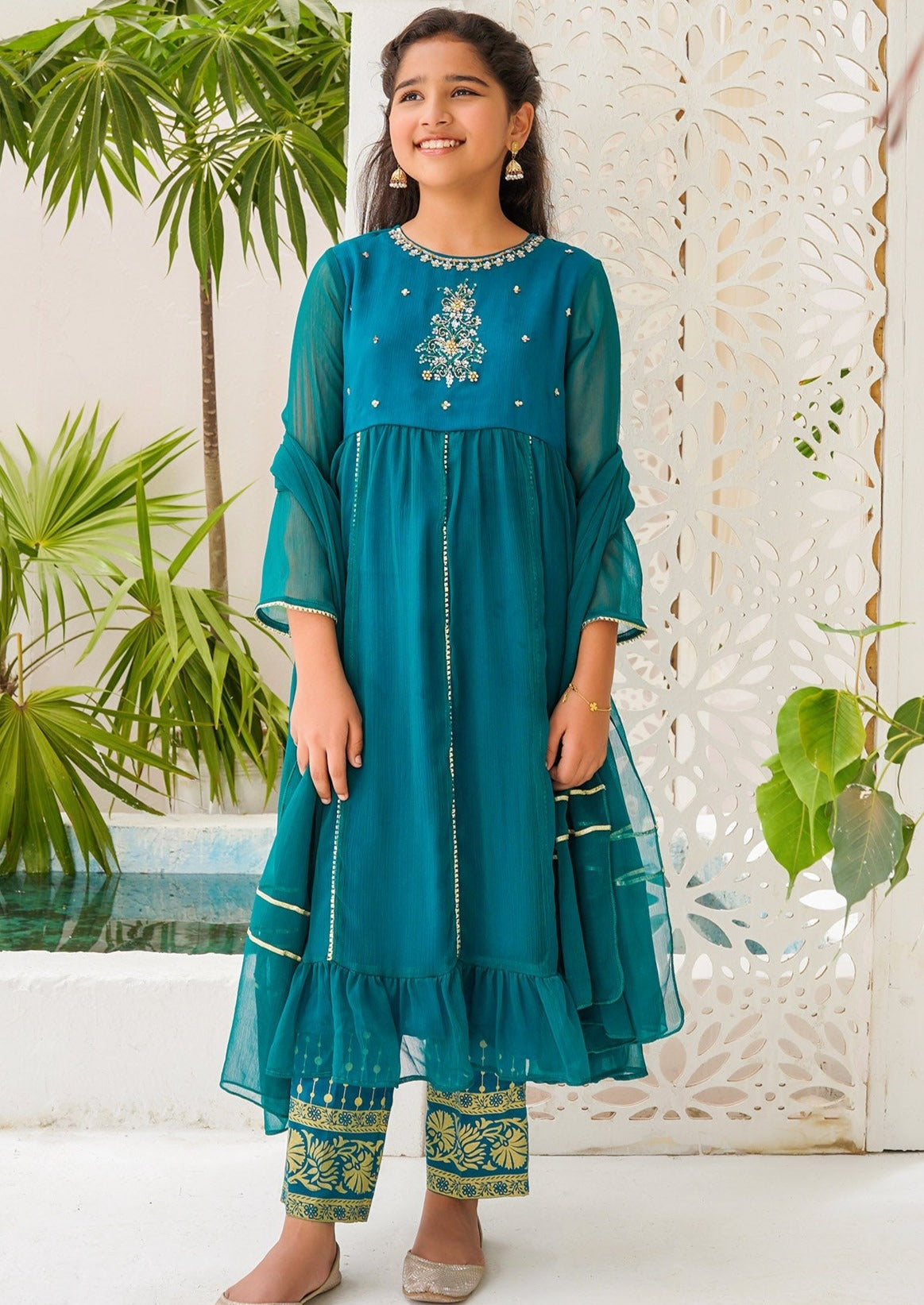 Emerald Green - Girl's Dress