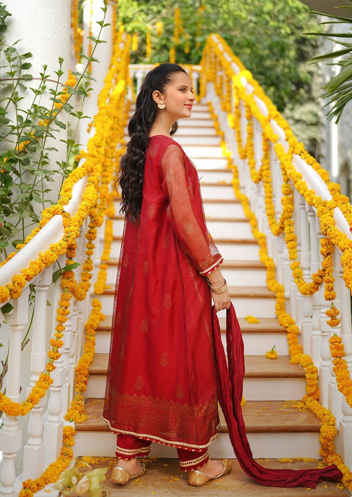 Maroon - Girl's Dress