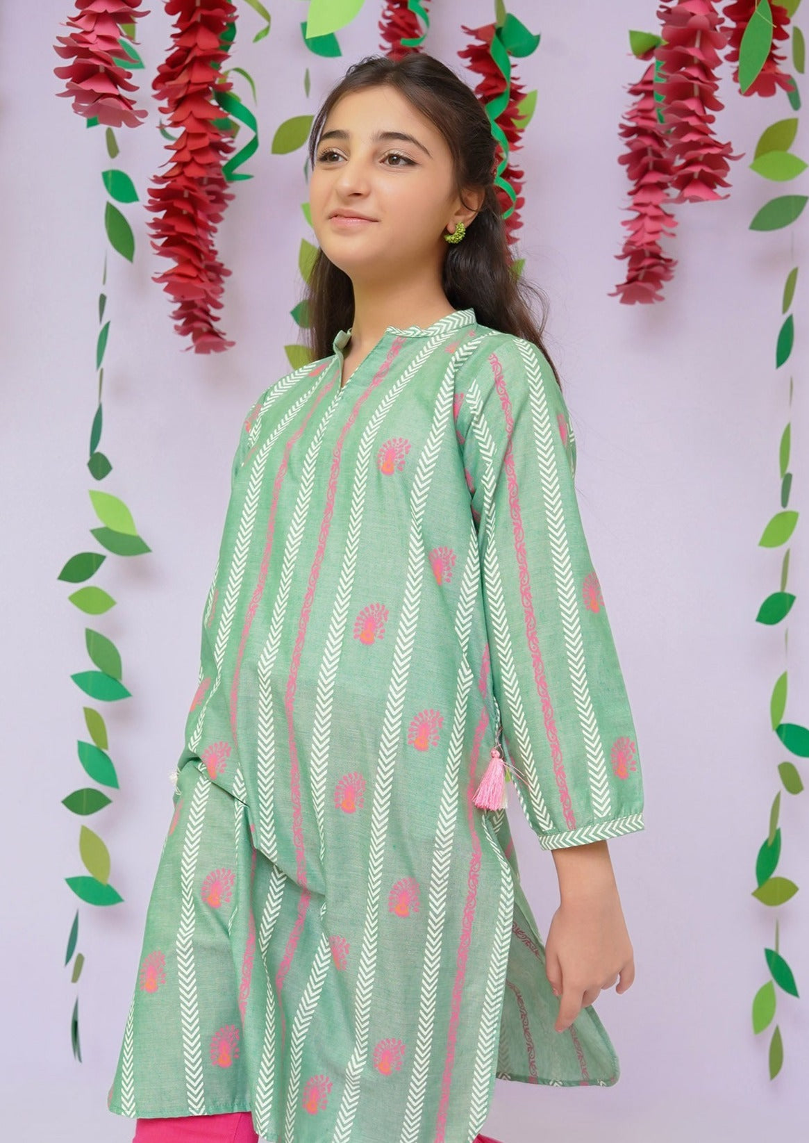 Green - Girl's Kurta