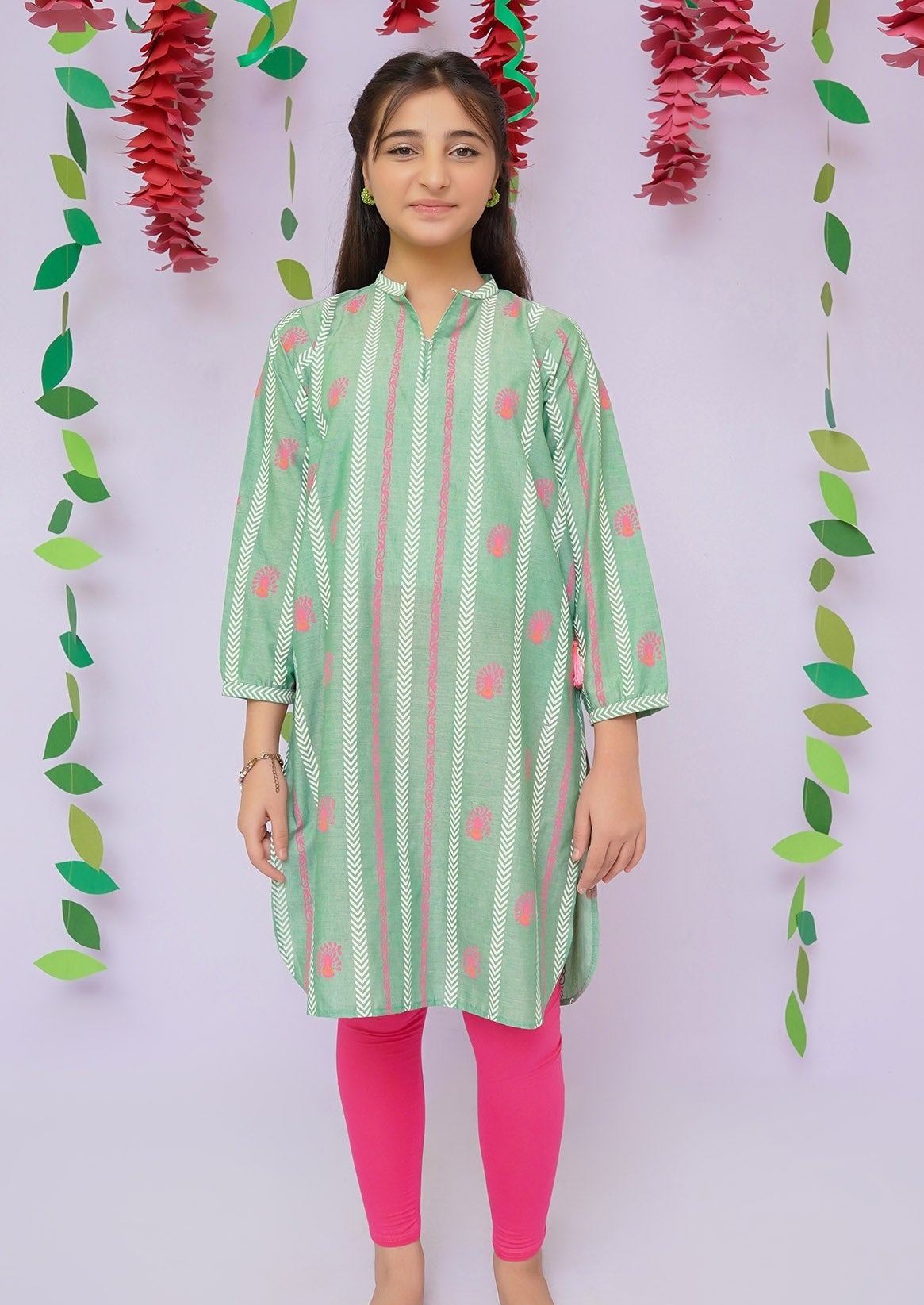 Green - Girl's Kurta