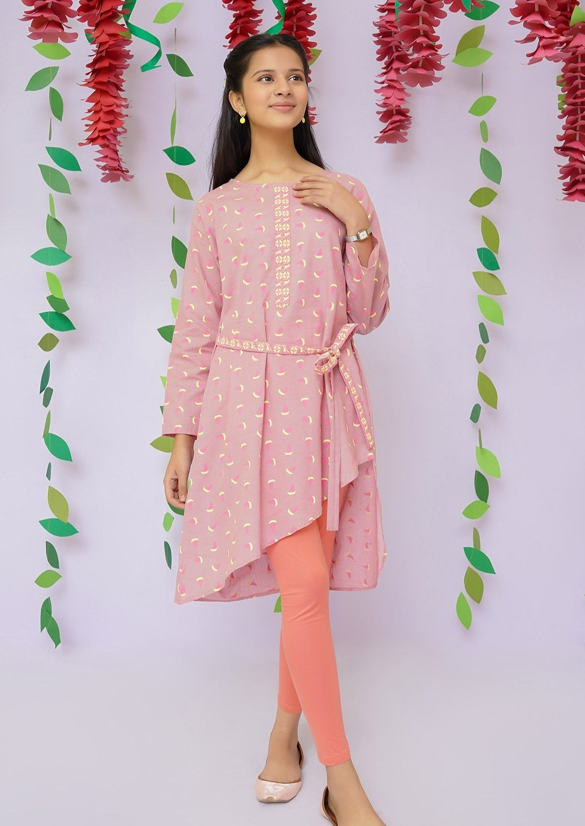 Pink - Girl's Kurta