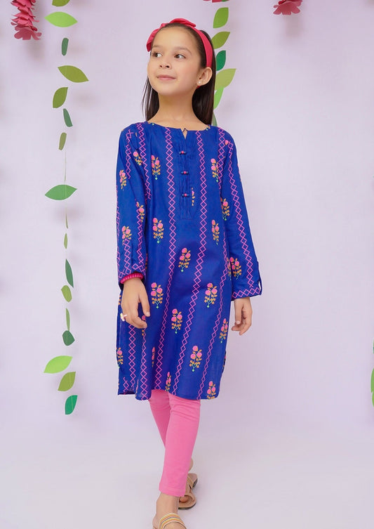 Royal Blue - Girl's Kurta