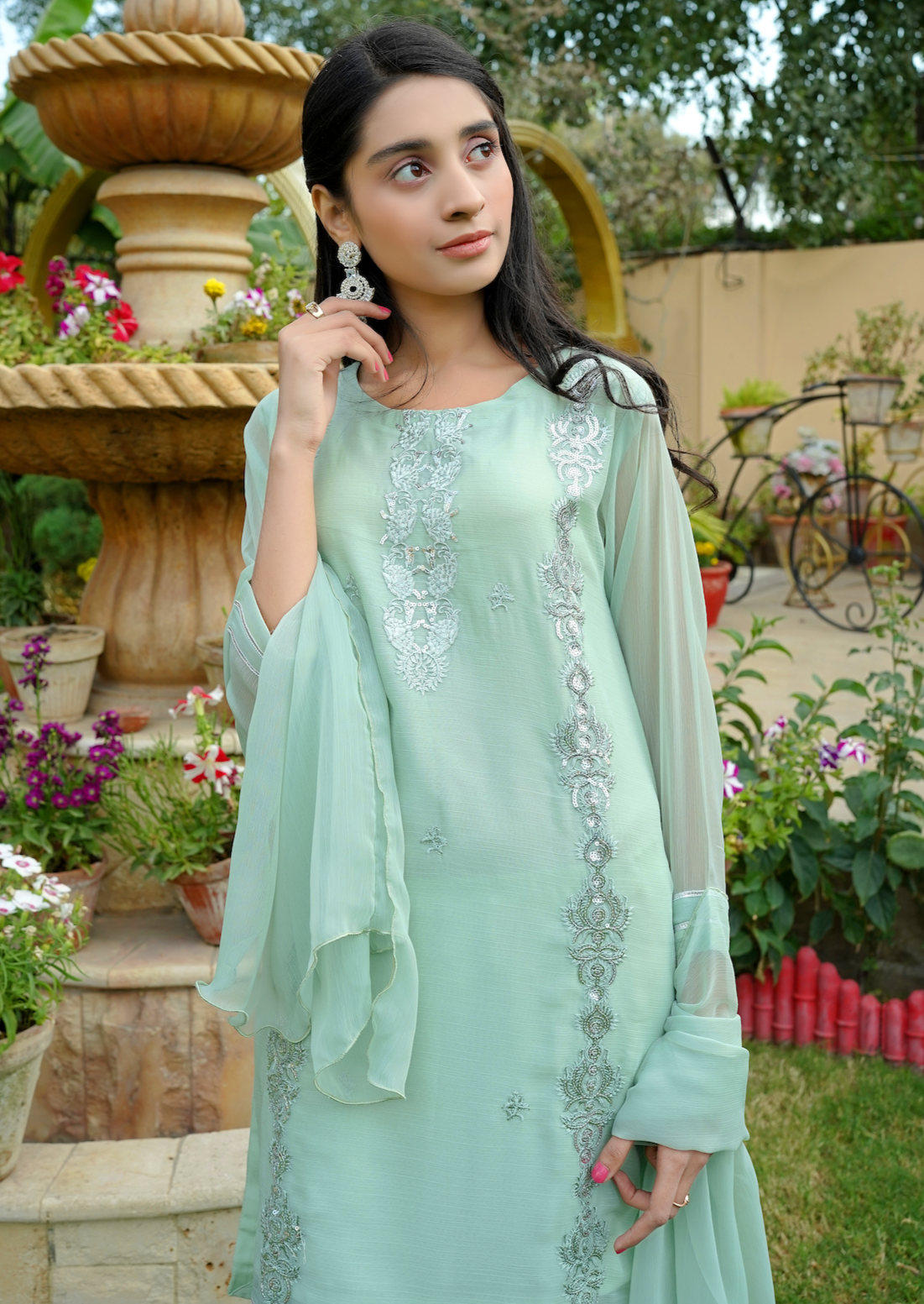 Mint Green - Girl's Dress