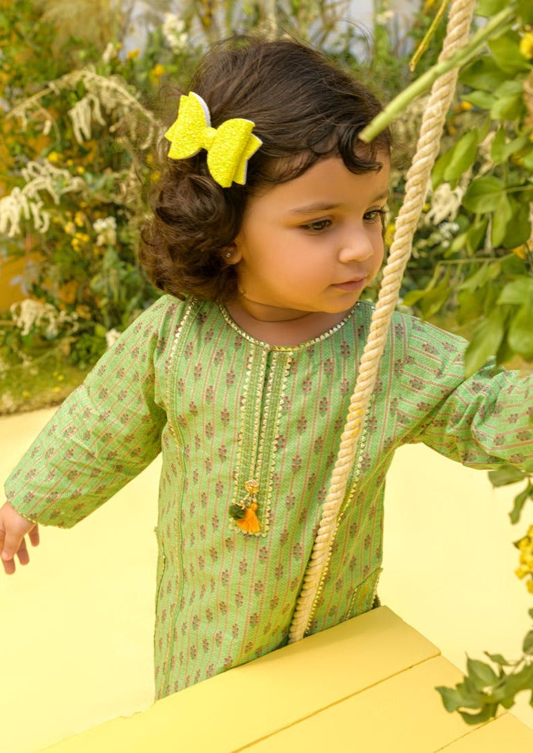 Green - Infant Girl's Gharara Dress
