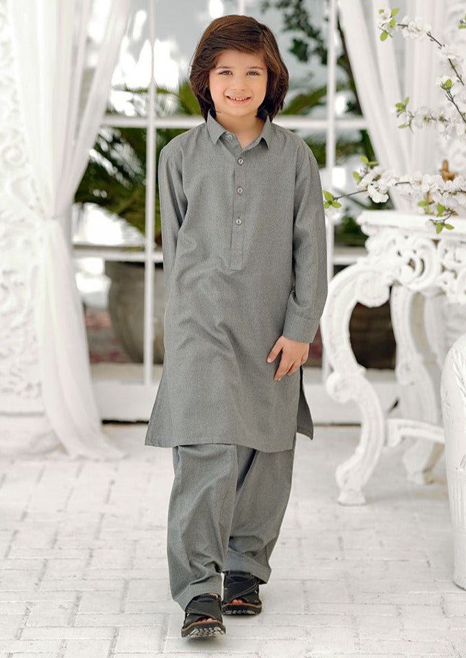 Grey : Boy's Kurta Shalwar