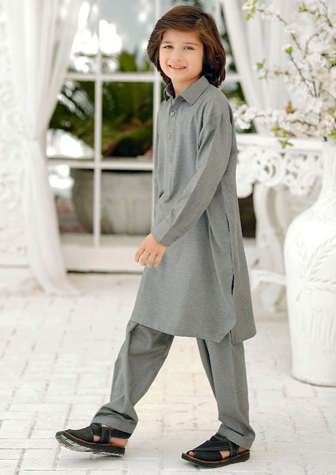 Grey : Boy's Kurta Shalwar