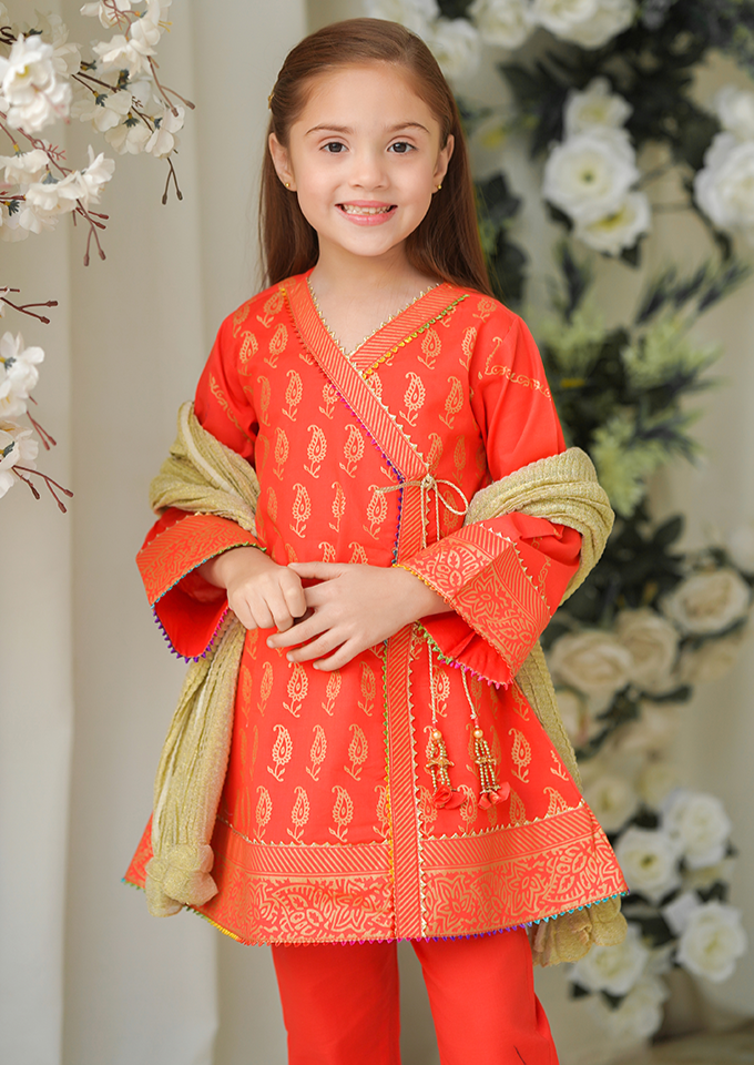 Coral Pink - Girl's Dress