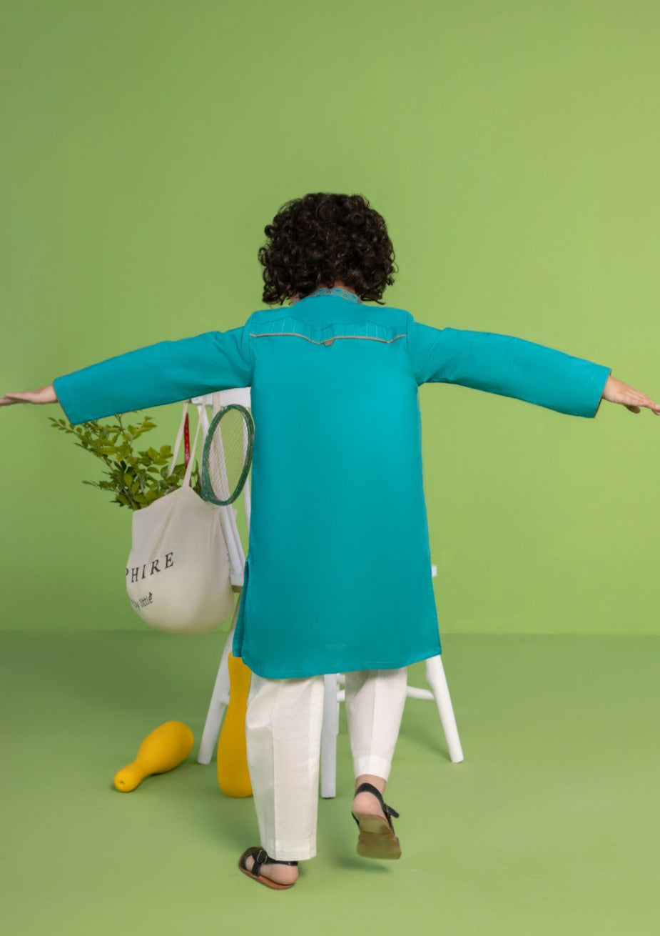 Teal - Boy's Kurta Shalwar