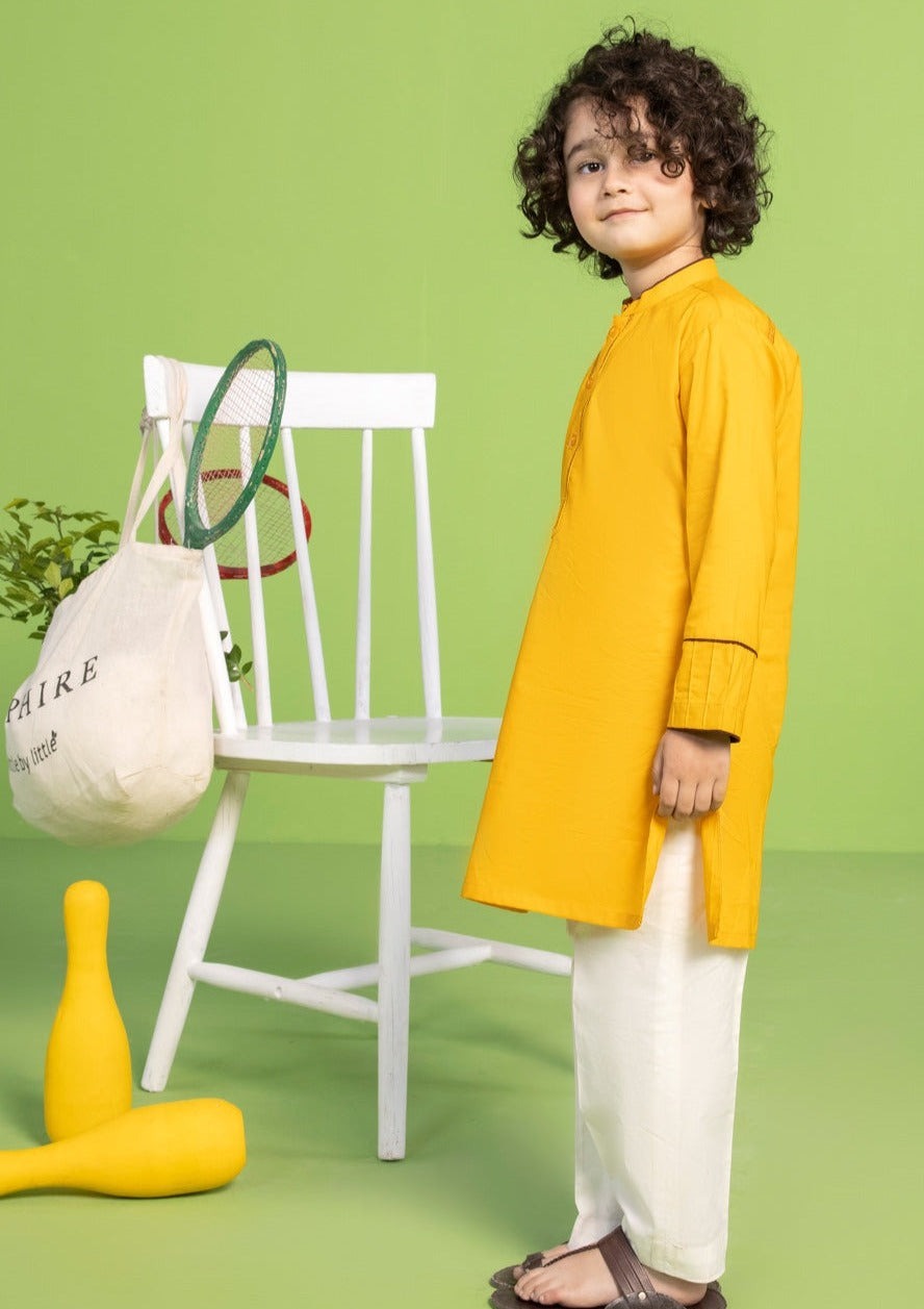 Mustard - Boy's Kurta
