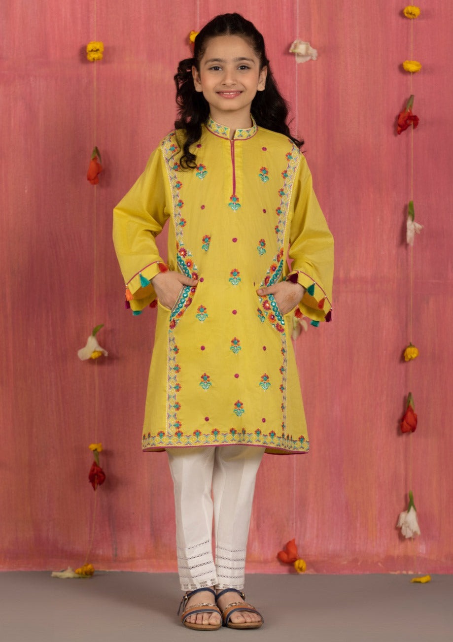 Green - Girls Kurta