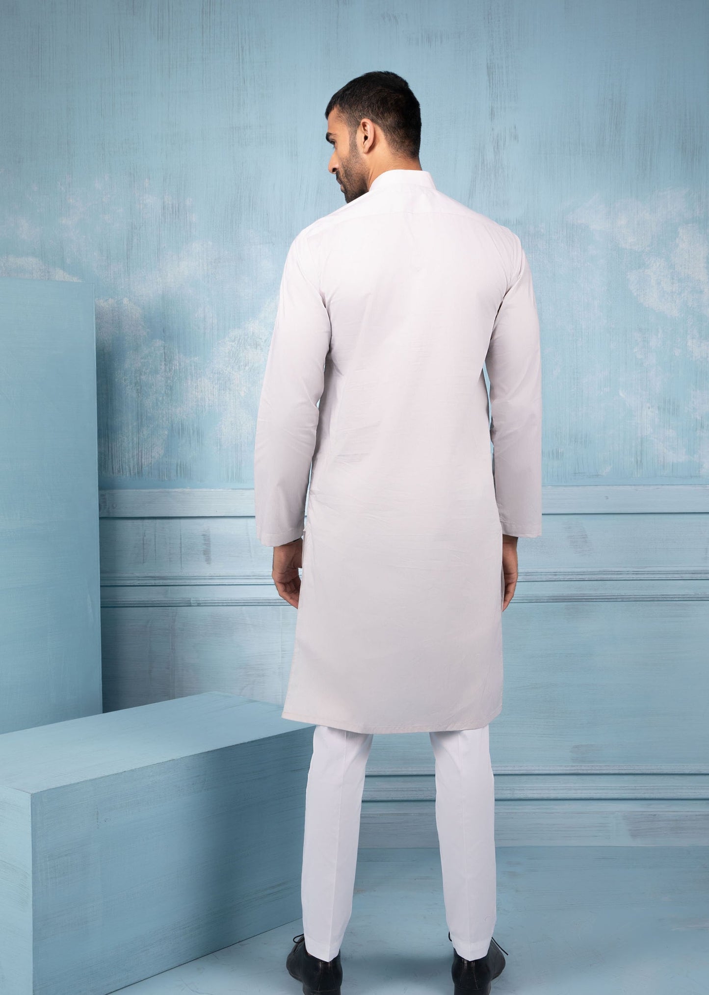 Light Grey - Men's Kurta - Ashes