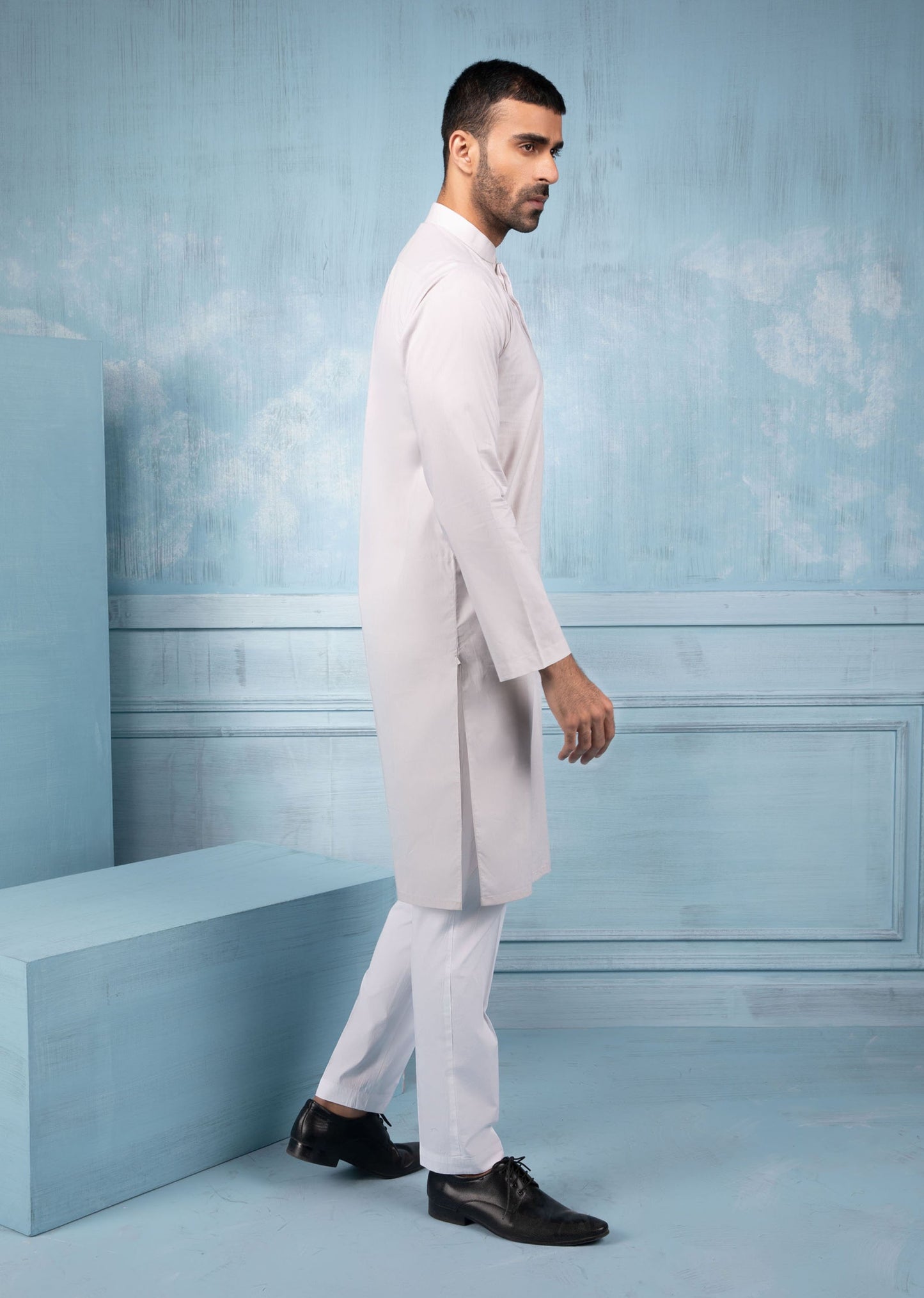 Light Grey - Men's Kurta - Ashes