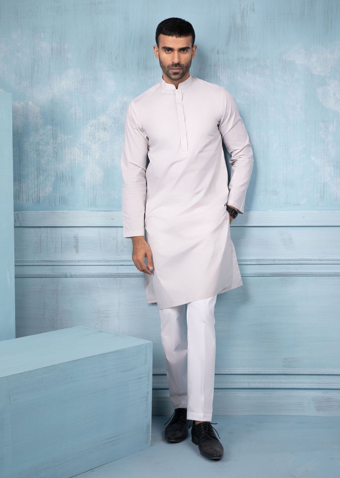 Light Grey - Men's Kurta - Ashes