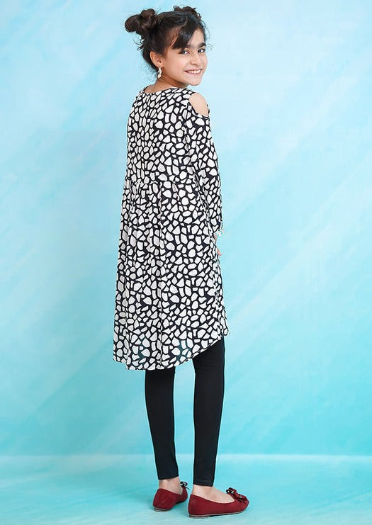 Black - Girl's Kurta