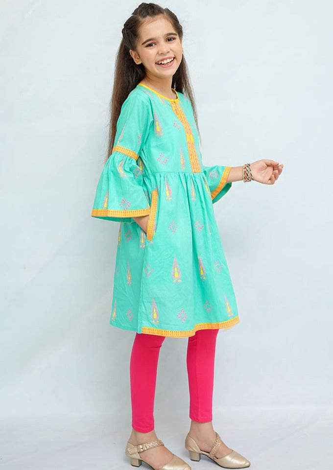 Sea Green - Girl's Kurta