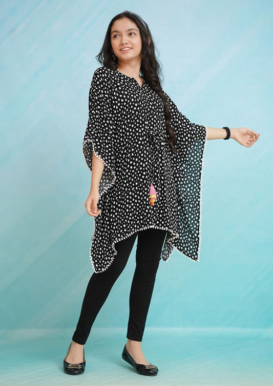 Black - Girl's Kurta