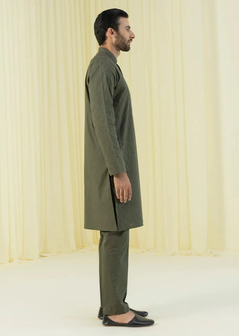 Olive - Men's Kurta Pajama