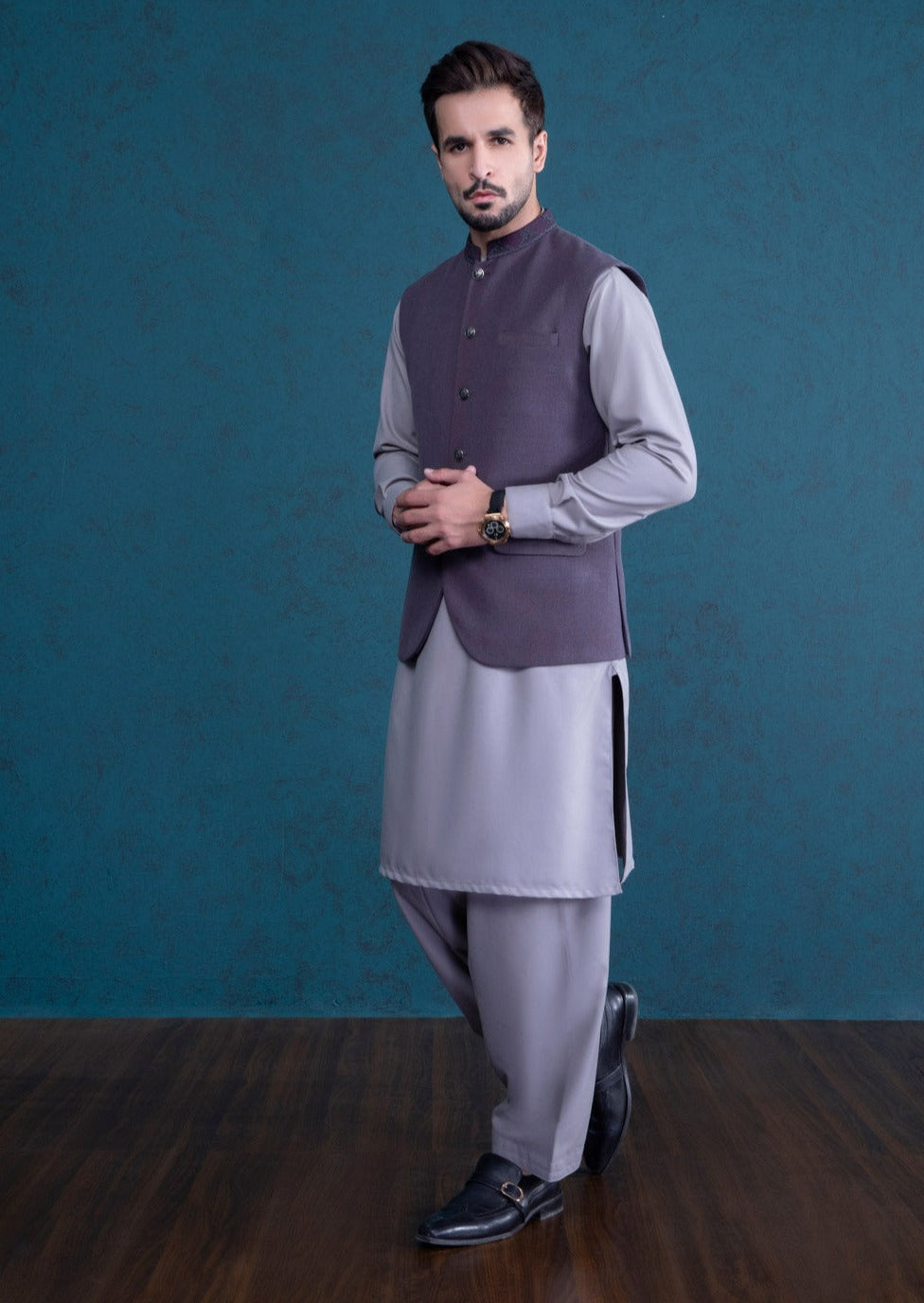 Plum Texture - Men's Waistcoat
