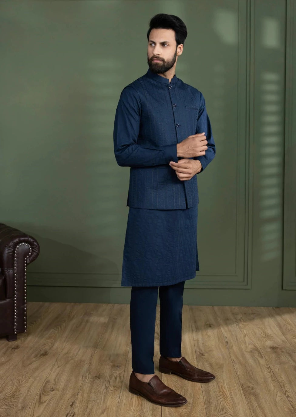 Navy Blue - Men's Waistcoat