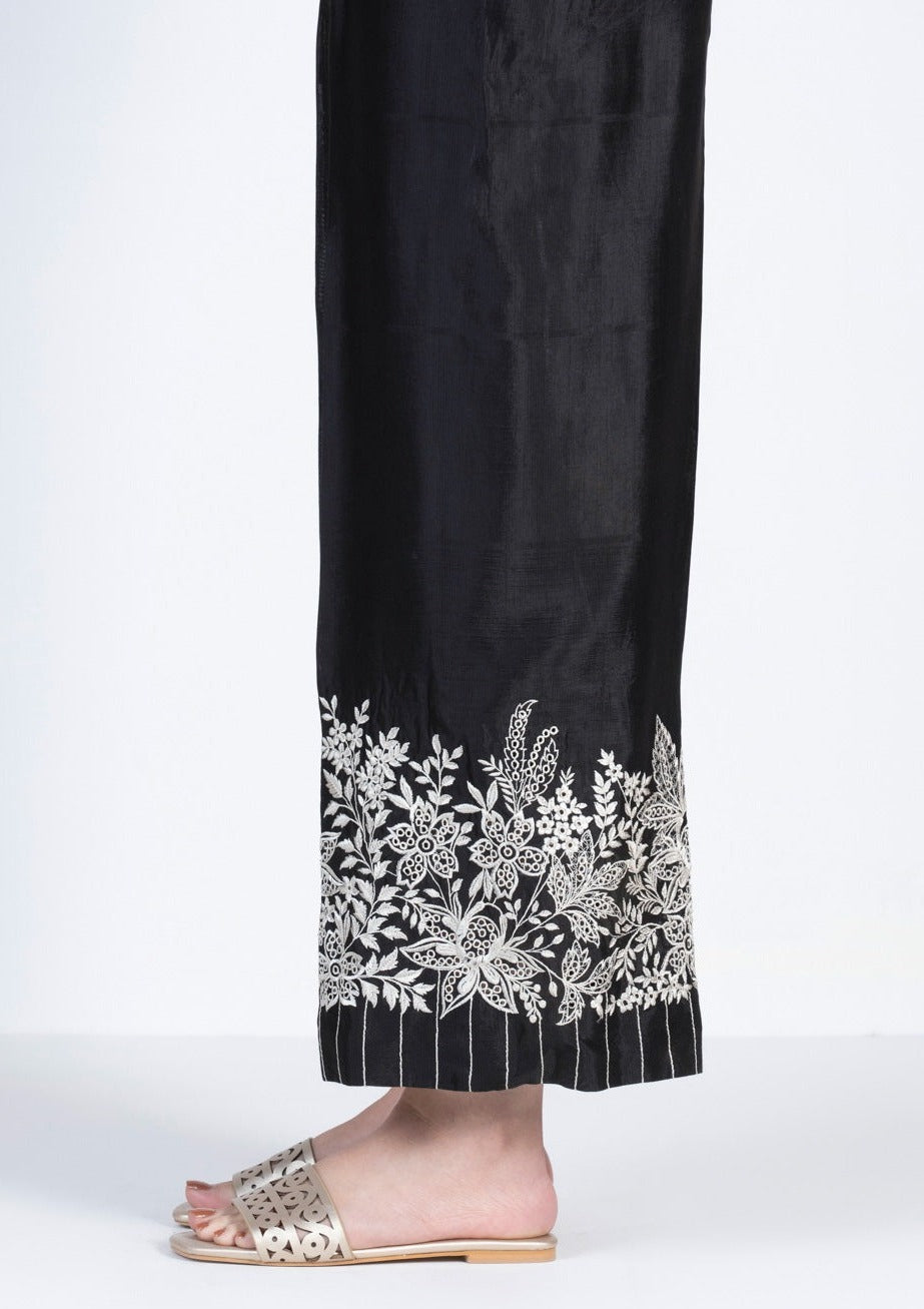 Black -Women's Rawsilk Culottes