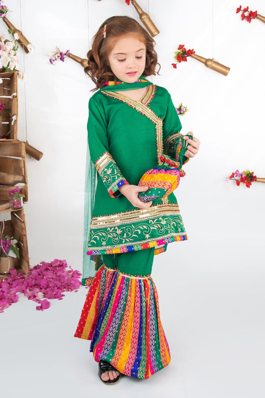 Green - Women's Gharara Dress