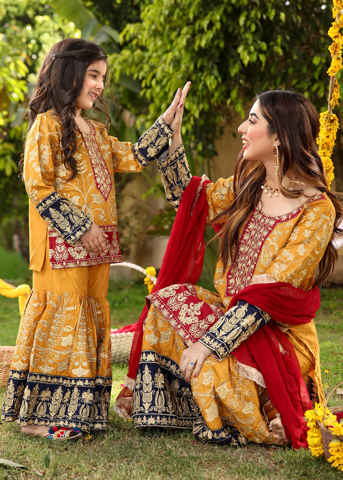 Mustard - Women's Gharara Dress